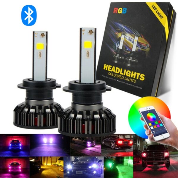 Mzr Rgb Headlights Colored Lights with Bluetooth Control