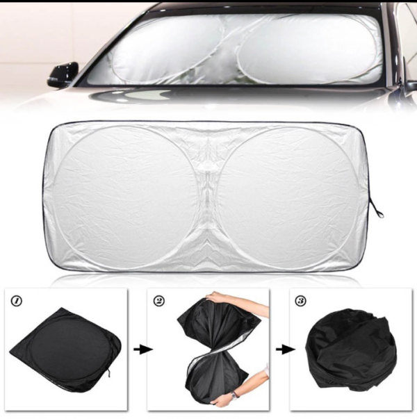 Mzr Foldable Car Windshield Sun Shade Blocks UV Rays Sun Protector Sunshade